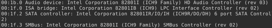 lspci screenshot