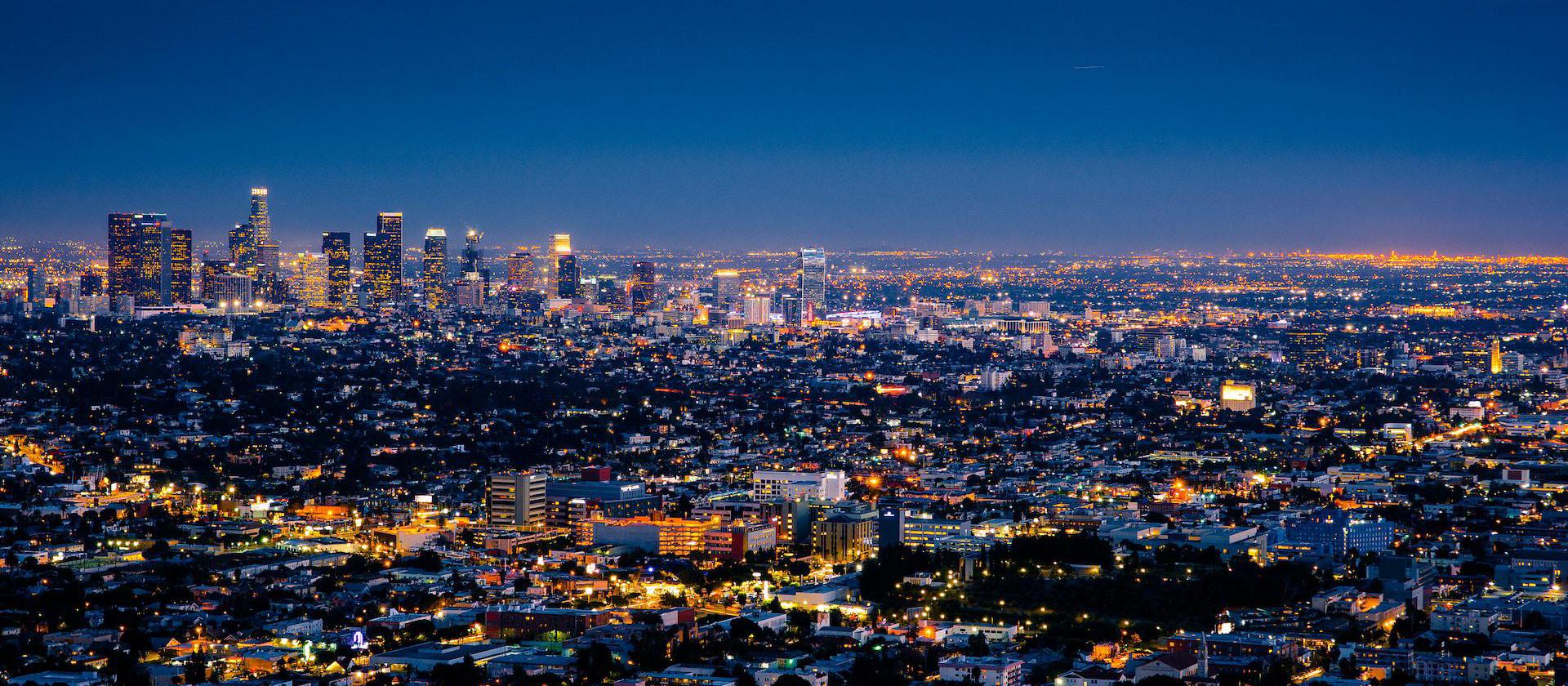 aerial photography of cityscape at night